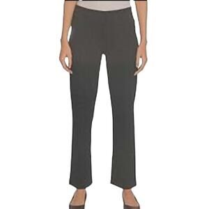 DKNY Jeans Womens Midweight Straight Leg Ponte Grey Classic Pants Size XL